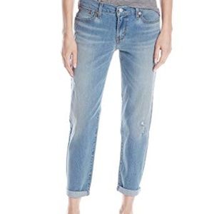Levi's Distressed Boyfriend Cropped Jeans
